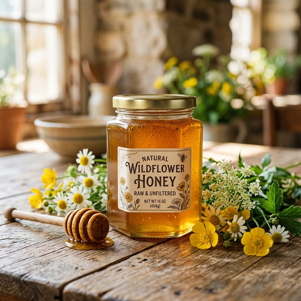 Raw Wildflower Honey (16oz)